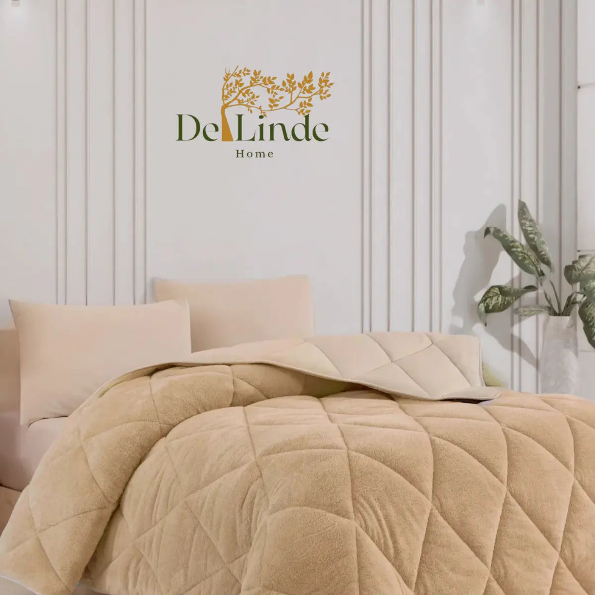 Bettdecke ohne Bezug – Teddy – Beige