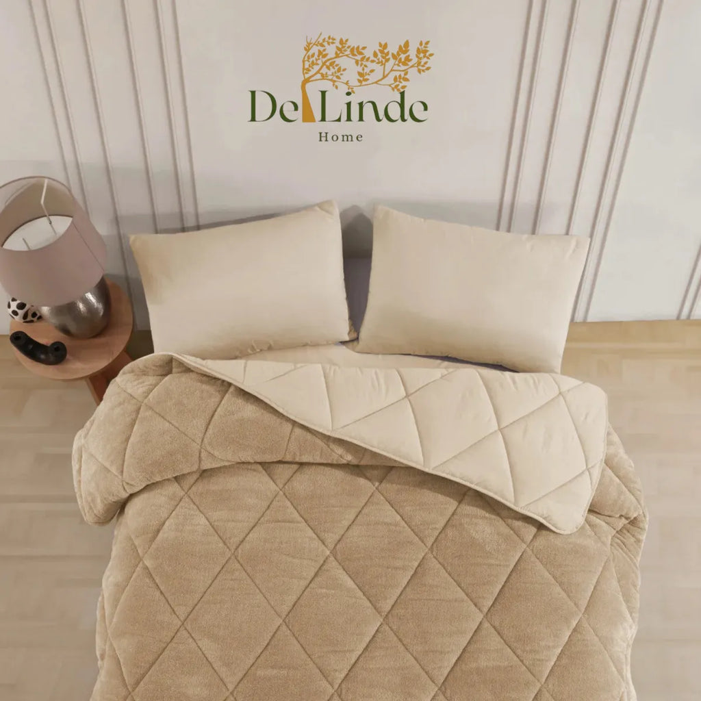 Bettdecke ohne Bezug – Teddy – Beige