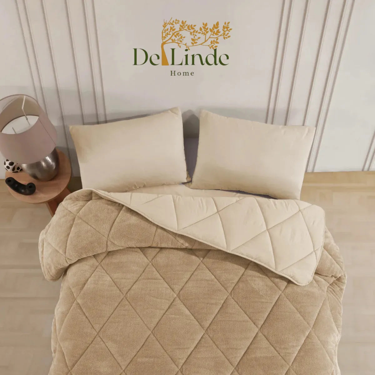Bettdecke ohne Bezug – Teddy – Beige