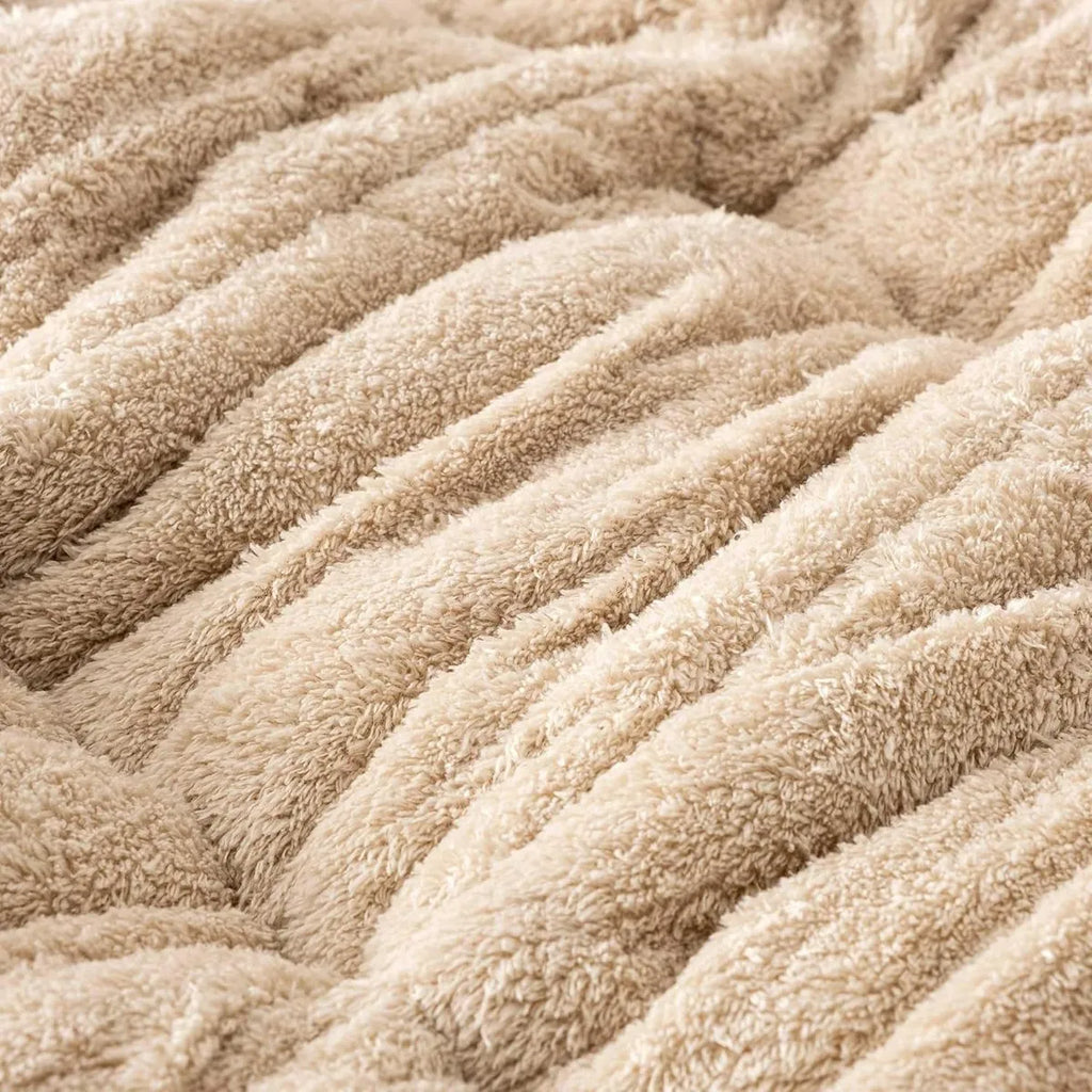 Bettdecke ohne Bezug – Teddy – Beige