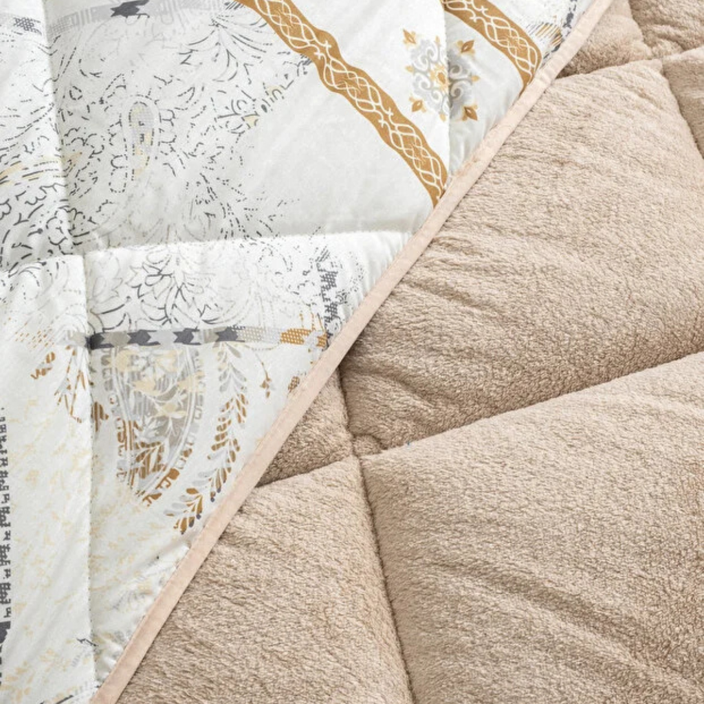 Dekbed Zonder Overtrek | Inclusief Kussensloop | Teddy | Beige