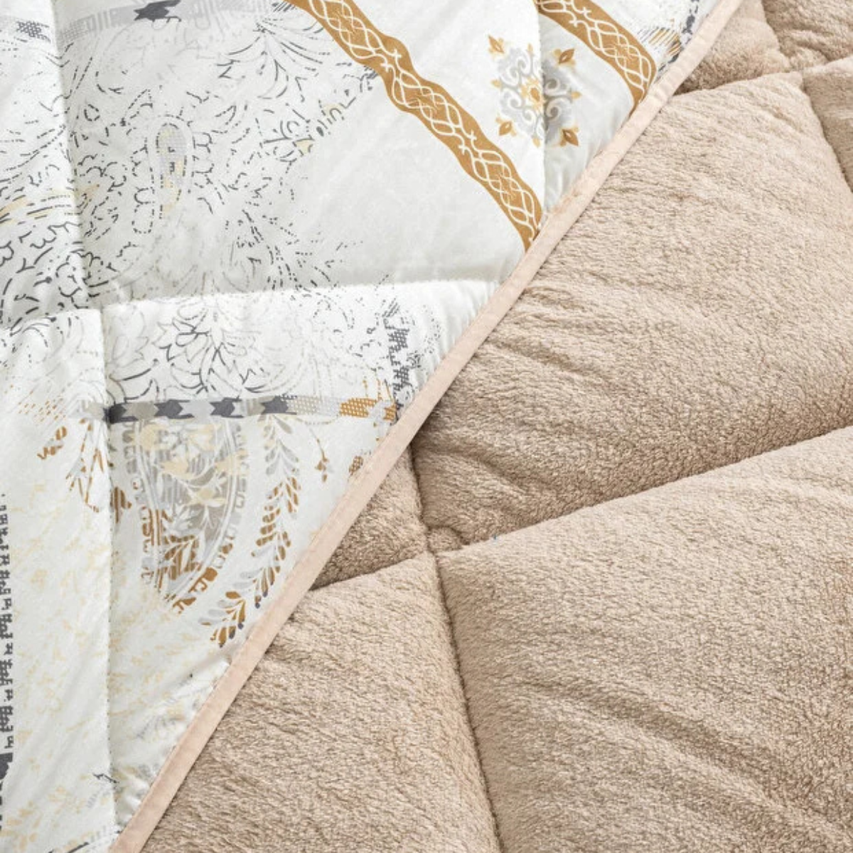 Dekbed Zonder Overtrek | Inclusief Kussensloop | Teddy | Beige