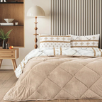 Dekbed Zonder Overtrek | Inclusief Kussensloop | Teddy | Beige