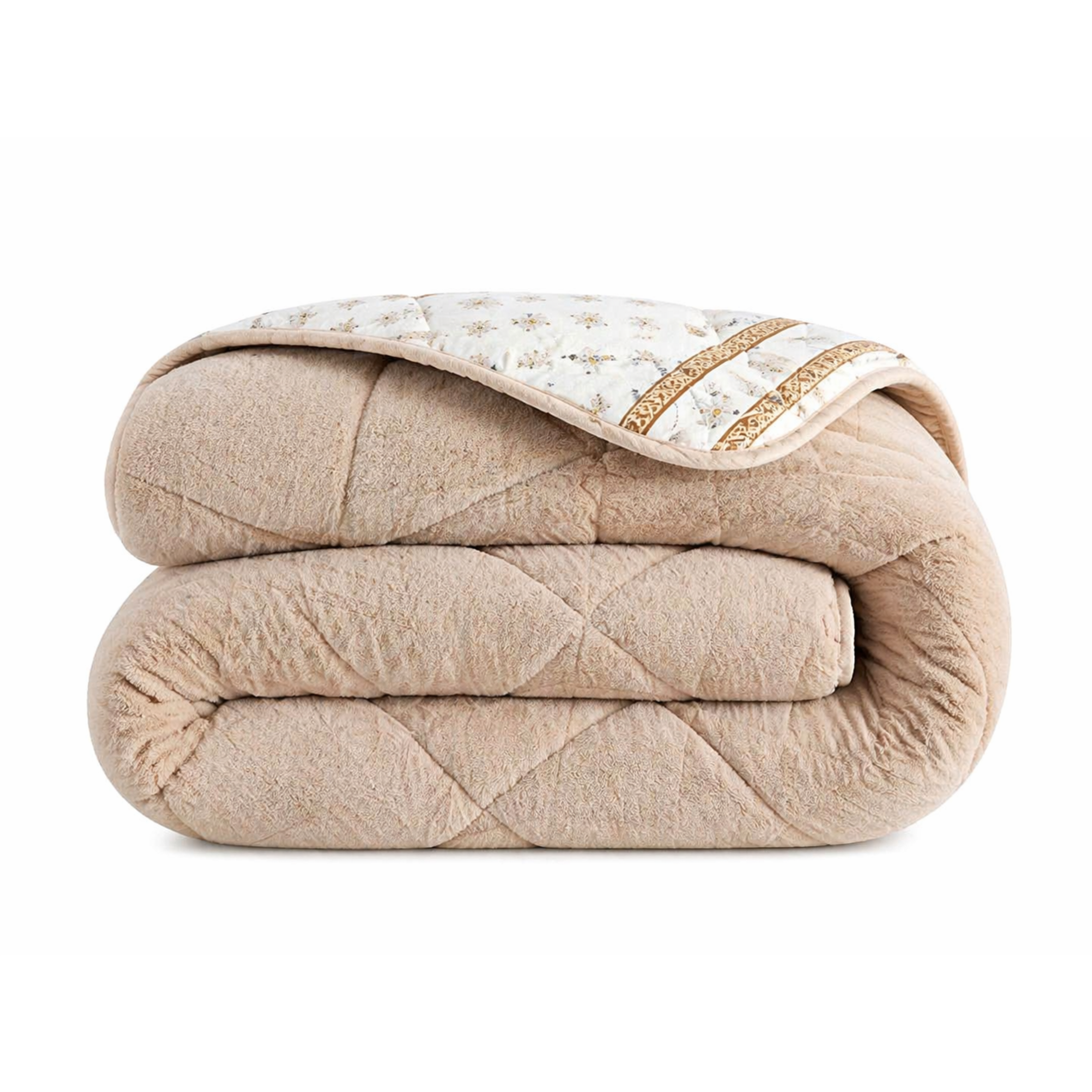 Dekbed Zonder Overtrek | Inclusief Kussensloop | Teddy | Beige