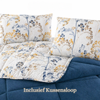 Dekbed Zonder Overtrek | Inclusief Kussensloop | Teddy | Blauw