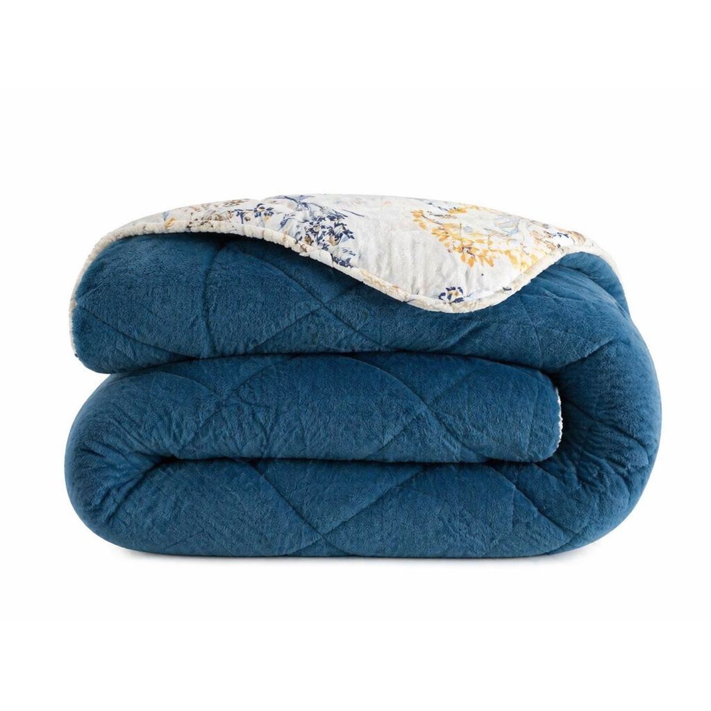 Dekbed Zonder Overtrek | Inclusief Kussensloop | Teddy | Blauw