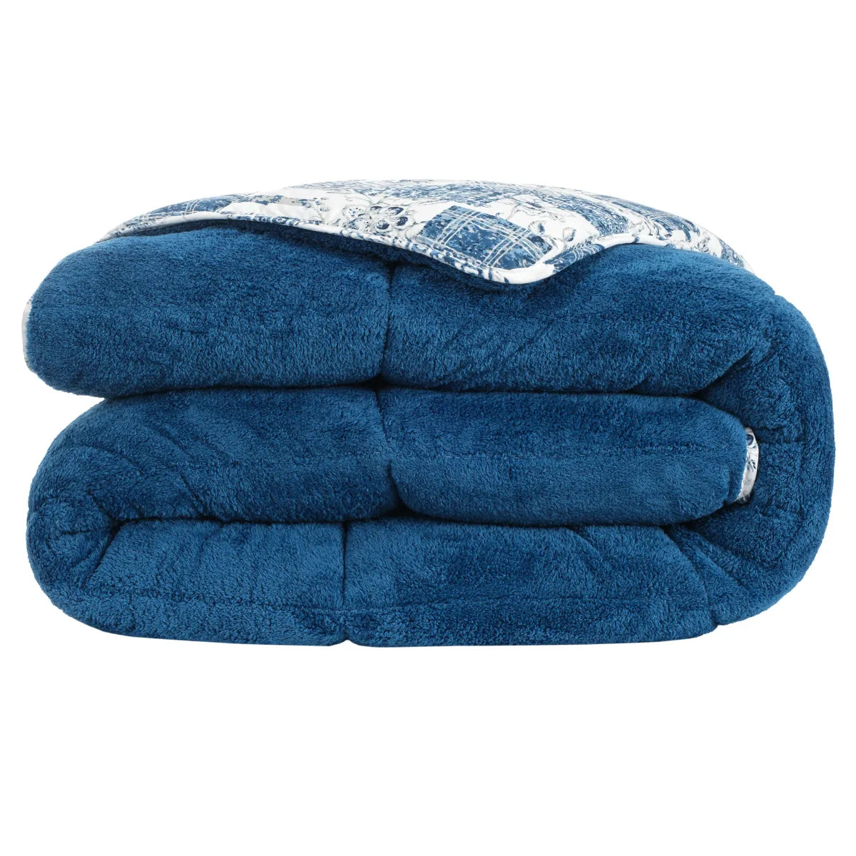 Dekbed Zonder Overtrek | Inclusief Kussensloop | Teddy | Delfts Blauw