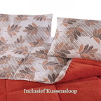 Dekbed Zonder Overtrek | Inclusief Kussensloop | Teddy | Oranje