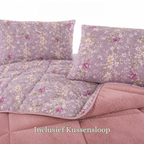 Dekbed Zonder Overtrek | Inclusief Kussensloop | Teddy | Roze