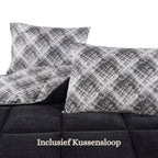 Dekbed Zonder Overtrek | Inclusief Kussensloop | Teddy | Zwart