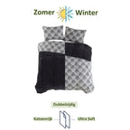 Dekbed Zonder Overtrek | Inclusief Kussensloop | Teddy | Zwart