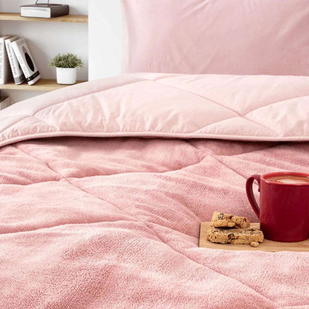 Dekbed Zonder Overtrek – Teddy – Roze