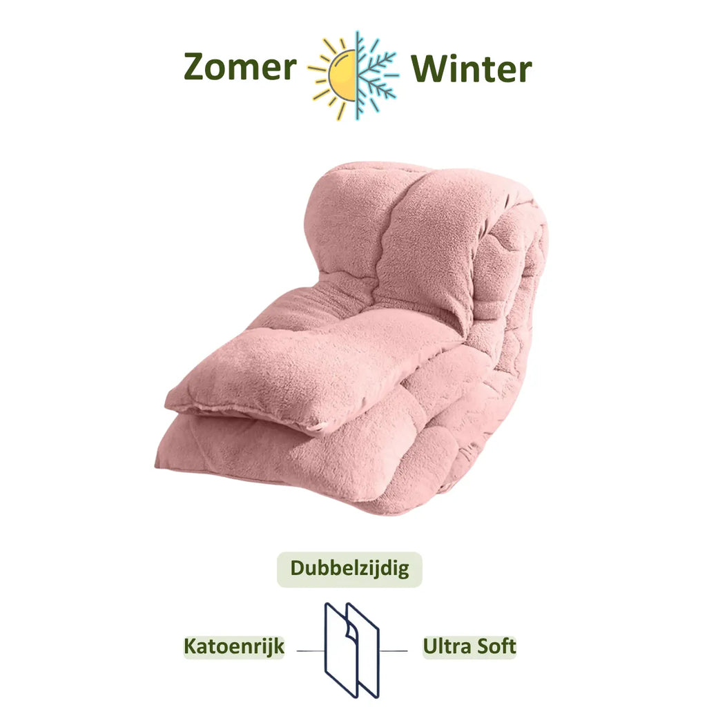 Dekbed Zonder Overtrek – Teddy – Roze