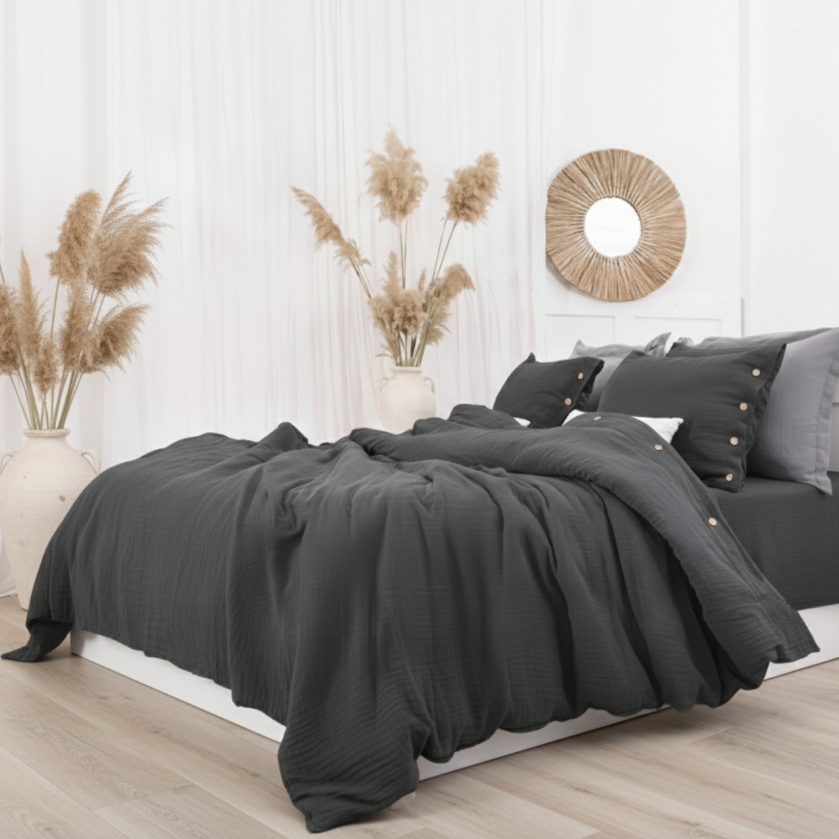 Mousseline Dekbedovertrekset | 4-laags | %100 Katoen