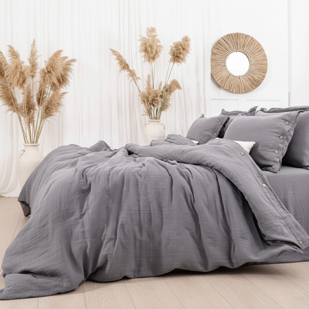 Mousseline Dekbedovertrekset | 4-laags | %100 Katoen