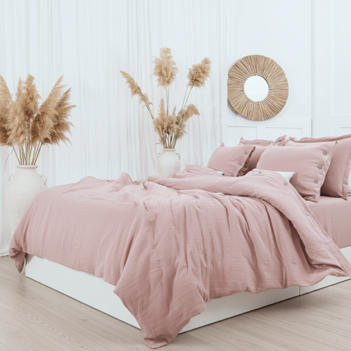 Mousseline Dekbedovertrekset | 4-laags | %100 Katoen