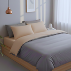 Renforcé Wende-Bettwäsche-Set | Beige/Grau