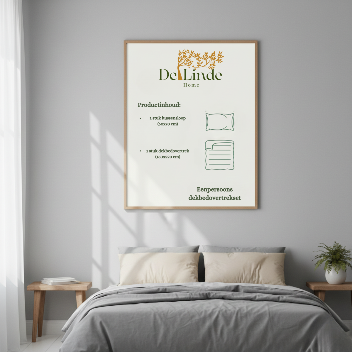 Renforcé Wende-Bettwäsche-Set | Beige/Grau