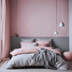 Renforcé-Wende-Bettwäsche-Set | Rosa/Grau