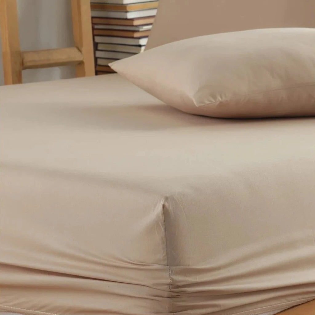 Hoeslaken | 100% Renforcé Katoen | Beige