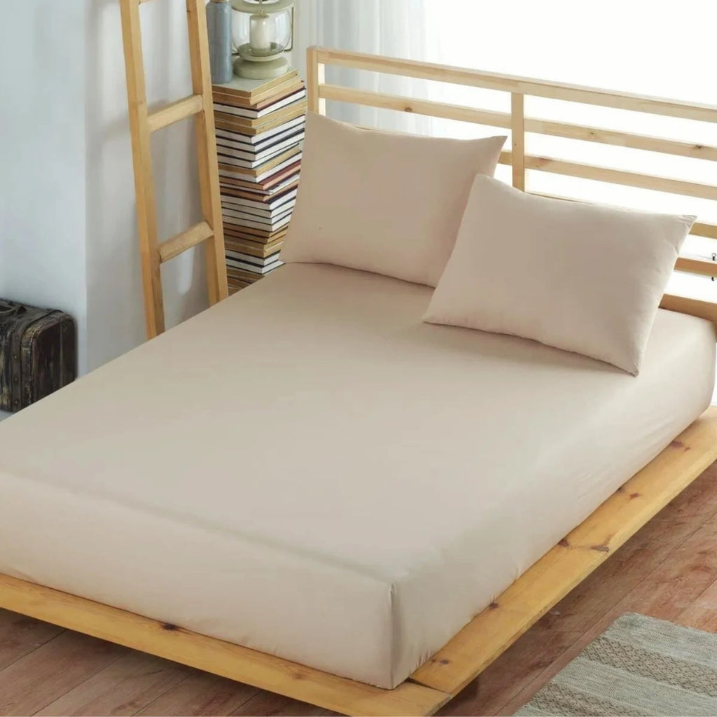 Hoeslaken | 100% Renforcé Katoen | Beige