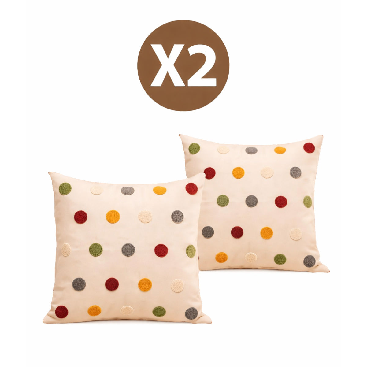 Sierkussenhoezen | 100% Katoen | 43×43 cm | Set van 2