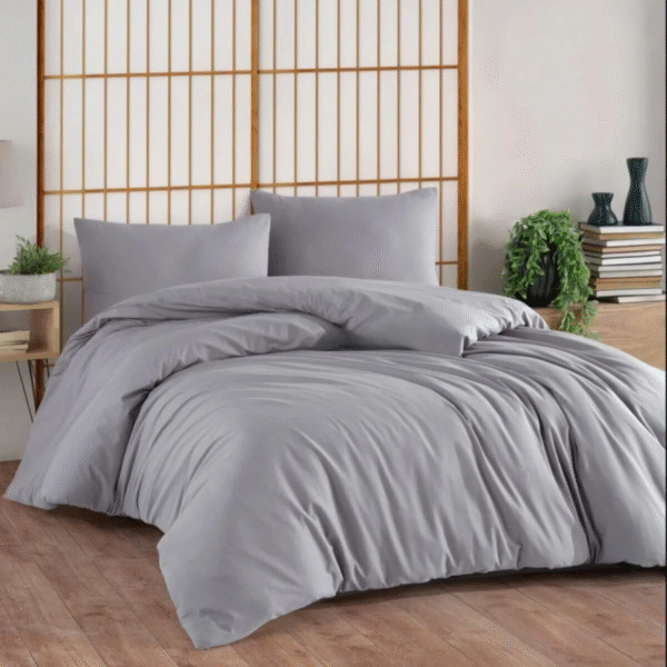 Renforcé Dekbedovertrek – Grijs – Inclusief Hoeslaken & Kussensloop