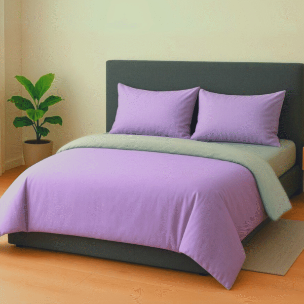 Renforcé Dubbelzijdig Dekbedovertrekset – Lila/Grijs – Inclusief Hoeslaken & Kussensloop