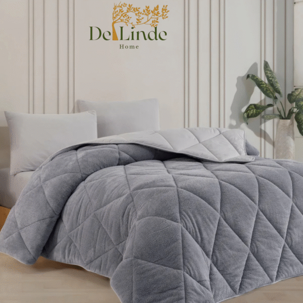 De Linde Home Grijs Well-Soft Dekbed – 4 Seizoenen – Dubbelzijdig – Wasbaar – 2 in 1 Dekbed zonder Overtrek