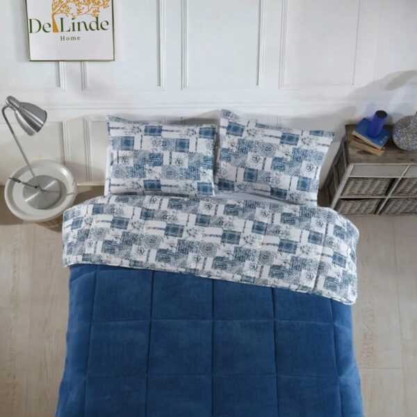 De Linde Home Delfts Blauw Well-Soft Dekbed Met Kussensloop – 4 Seizoenen – Dubbelzijdig – Wasbaar – 2 in 1 Dekbed zonder Overtrek