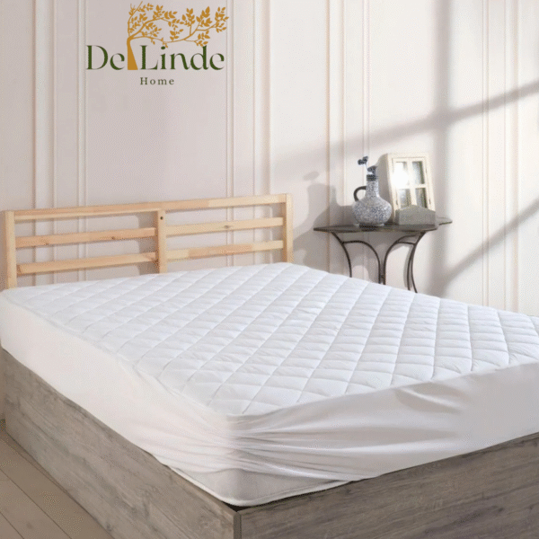 De Linde Home 100% Katoen Waterdicht Matrasbeschermer – Wit – Fitted – Hoeslakenbadstof Rondom Elastiek – Kapitone – Gewatteerde Matrasbeschermer – Incontinentie – 2 in 1 Waterdichte Matrasbeschermer & Hoeslaken