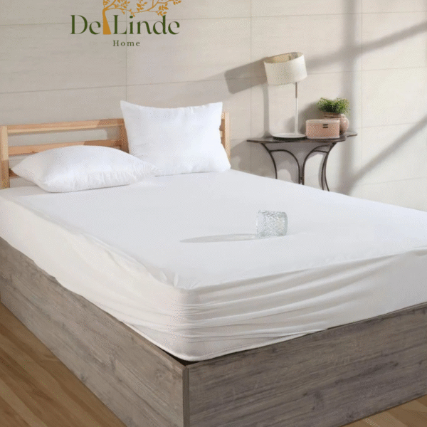 De Linde Home Molton Waterdicht Matrasbeschermer – Wit – Fitted – Hoeslakenbadstof Rondom Elastiek – Katoenen Oppervlak – Incontinentie
