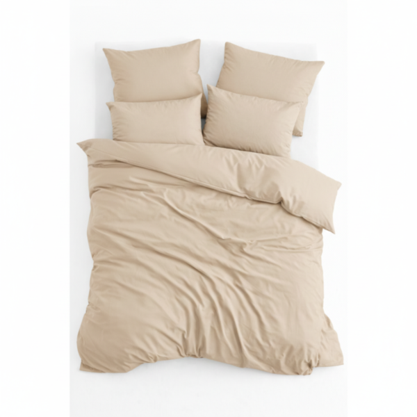 Renforcé Dekbedovertrek – Beige – Inclusief Hoeslaken & Kussensloop