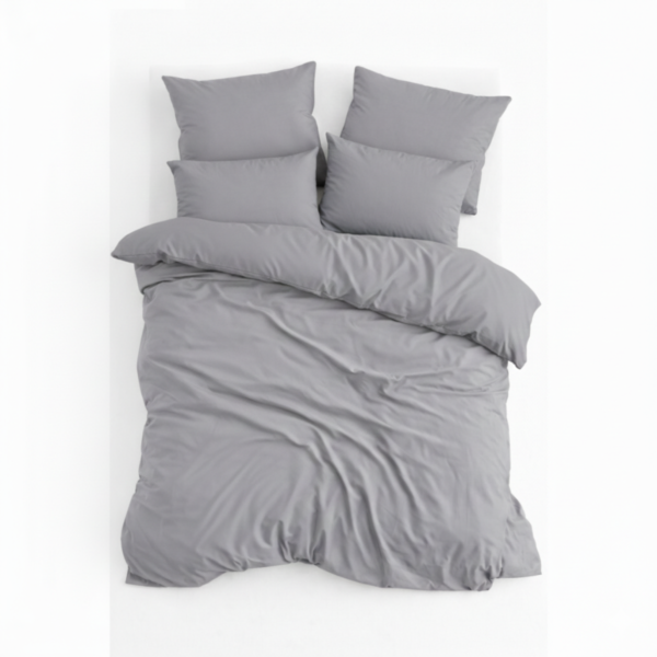 Renforcé Dekbedovertrek – Grijs – Inclusief Hoeslaken & Kussensloop