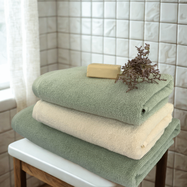 De Linde Home Biologisch en Vegan Badhanddoek – 100% Biologisch Katoen – 70×140 cm – 1 stuk – 500 gsm – Gots en Vegan Gecertificeerd
