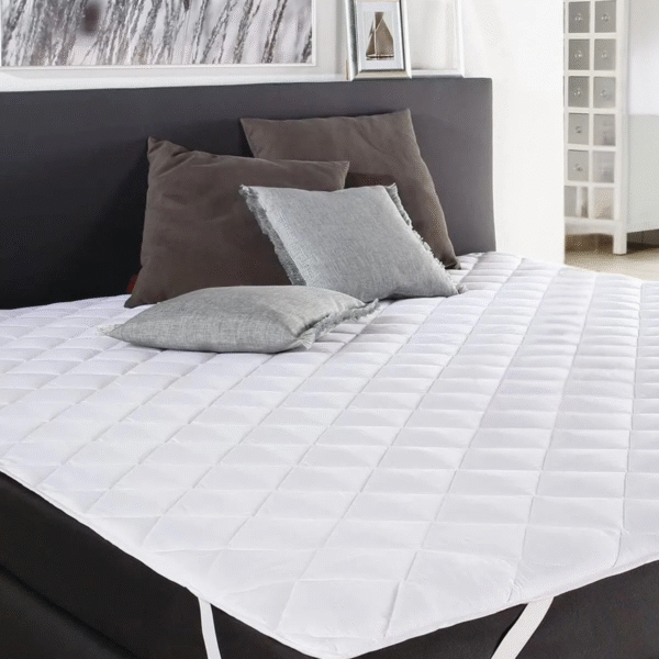 De Linde Home 100% Katoen Waterdicht Matrasbeschermer – Wit – Met 4 Elastische Banden – Kapitone – Gewatteerde Matrasbeschermer – Incontinentie