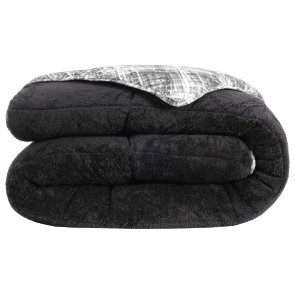 De Linde Home Dekbed Zonder Overtrek - Inclusief Kussensloop - Teddy - Zwart